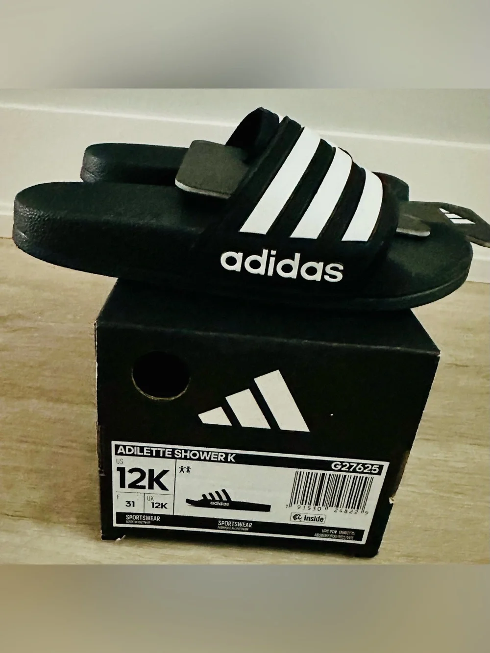 ADIDAS Shower/Swim Slides, Walker/Toddler Size 12